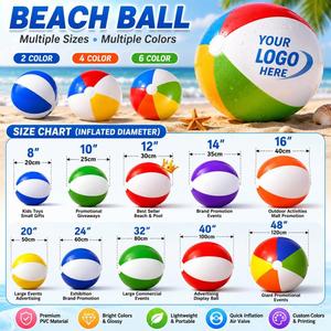 Juegos de Piscina Inflables de PVC con Logotipo Personalizado para Niños Pequeños, Actividades de Verano, Pelotas de Tamaño Personalizado para Niños, Juguetes de Playa - Product Image 3