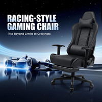 Chaise de jeu noir pas cher livraison gratuite accoudoir 2d chaise de jeu de course oreiller lombaire ergonomique inclinable silla avec repose-pieds