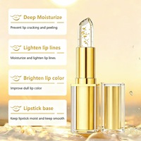 Baume à lèvres hydratant longue durée, anti-transfert, illuminateur, nourrissant, avec feuille d'or, rouge à lèvres changeant de couleur, vente en gros