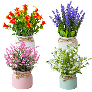 6 pièces de plantes artificielles en pot vert, petites plantes artificielles en pot, mini plantes avec pot pour la décoration de la <span class=keywords><strong>maison</strong></span>, du bureau, de la table - Product Image 2