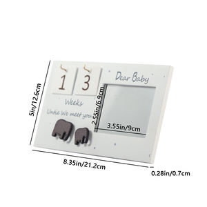 Nieuwe Moeder Geeft Baby Echografie Fotolijst Echografie Met Countdown Weken Souvenir Echografie Fotolijst Met Baby Countdown - Product Image 3