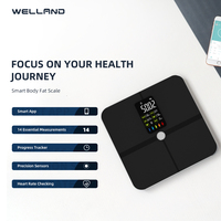Balance connectée intelligente BMI pour la maison, mesure sans fil de la graisse corporelle, capacité 24 personnes, précision 0,1g, compatible OEM & ODM