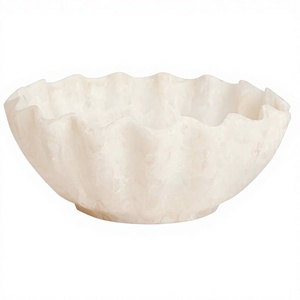 Grand saladier en résine polie de style européen moderne, idéal pour servir des aliments et des salades, résistant au congélateur, écologique et fait main, pour fruits. - Product Image 6