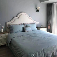 Mobilier de lit matelassé, haut de gamme, tissus pour tapisserie sur mesure, doux, taille King, nouveau modèle