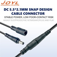 Câbles de connexion Snap Fit DC mâle-femelle nickelés 5A 60V pour alimentations, éclairages LED et contrôleurs