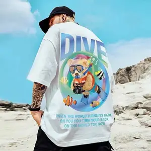 T-shirts personnalisés en coton lourd supima de qualité luxe OEM Graphic oversize t shirt for Men