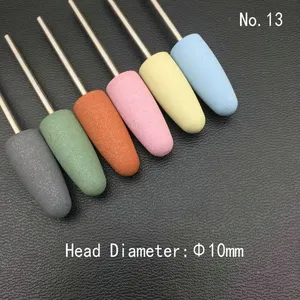Juego de 6 fresas de silicona de goma para manicura, pulidor flexible para máquina, herramientas eléctricas para uñas. - Product Image 5