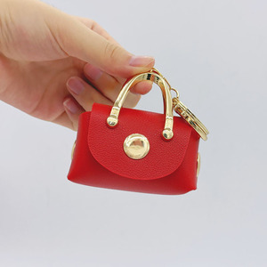 Mini Handbag Keychain PU Leather Fashion Purse <strong>Keyring</strong> Cute Bag <strong>Charm</strong> for Women Girls Daily Decoration &amp; Small Item Storage - Product Image 4