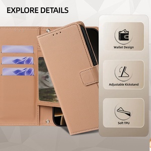 Étui de luxe pour cartes portefeuille avec porte-cartes étui de téléphone en cuir mince pour Samsung S25 ultra <span class=keywords><strong>S21</strong></span> <span class=keywords><strong>FE</strong></span> S23 Ultra S10 5G - Product Image 3