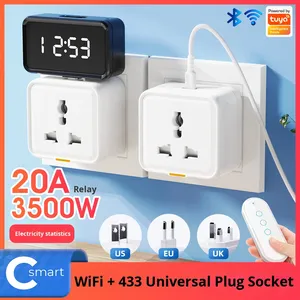 WIFI+RF433 Tuya Smart <strong>Socket</strong> <strong>China</strong> US EU <strong>UK</strong> Universal Remote Control APP Voice Timing - Product Image 5