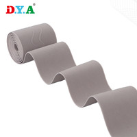 Bande élastique en nylon souple antidérapante avec support en silicone de couleur beige de 8 cm de large, personnalisée pour ceinture médicale, sangle de fitness et de yoga