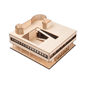 Maquette architecturale miniature de la maison de Savoye à l'échelle 1:100 - Puzzle en bois 3D à faire soi-même, collection et jouet éducatif fabriqué dans le Jiangxi - Product Image 1