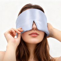 Masque de sommeil 3D en soie de mûrier 100% avec logo personnalisé et bandeau élastique réglable