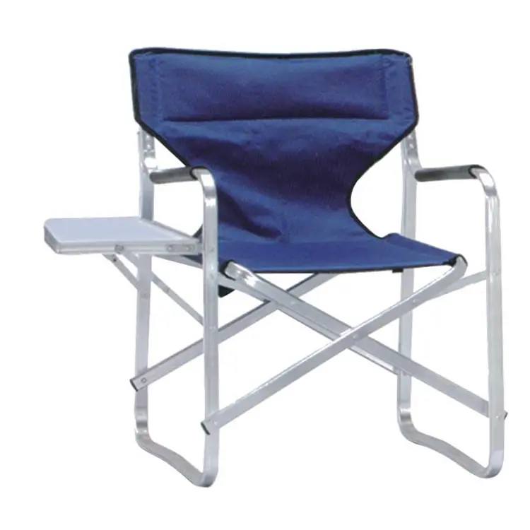 경량 접이식 디렉터 의자 야외, 사이드 테이블이 있는 알루미늄 캠핑 의자