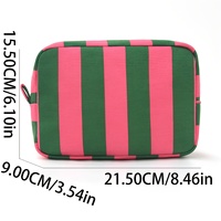 Sac de rangement de maquillage portable pour femmes avec logo personnalisé imprimé, sac de toilette en tissu imperméable avec fermeture à glissière