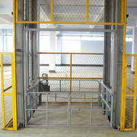 Elevador de Carga Industrial de 10 m y 10 t, Elevador Hidráulico de Mercancías, Plataforma Elevadora Vertical para Almacén