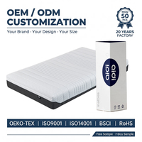 Großhandel Fabrikpreis Gerollte Taschenfederkernmatratze mit Pillow-Top, Hochdichtem Schaumstoff, Memory-Schaum und Umweltfreundlichem Bezug