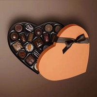 Anpassbare Herzförmige Geschenkbox mit Matter Laminierung Recycelbare Papierbox für Pralinen & Süßigkeiten mit Individuellem Logo