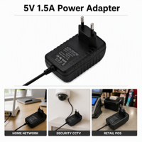 Adaptor Daya 5V 1.5A AC 100-240V Switching Power Supply  Colokan EU untuk STB Set Top Box Router OEM Grosir