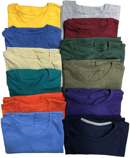 Wholesale Cheap Bulk Men's Cotton T-Shirt Tees Plus Size Short Sleeve Lightweight T-Shirts for Men 100% Cotton