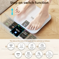 Analyseur de données corporelles IMC avec grand affichage coloré TFT unique, balance intelligente de graisse corporelle avec Bluetooth et Wifi