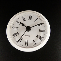 Mini horloge insert 65mm mouvement de montre couleur blanche boule horloge Unique décoration de bureau