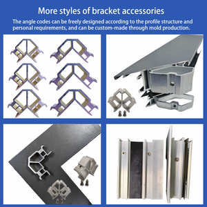 Soportes de Esquina Modernos y Duraderos de Aluminio con Rotura de Puente Térmico, Plateados, para Impermeabilización de Puertas y Ventanas con Instalación por Tornillos - Product Image 5