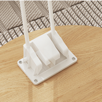 Table d'appoint pliante ronde avec pieds en métal, table de chevet portable pour salon, chambre à coucher, bureau, table de nuit