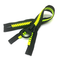 N ° 20 Fluorescente Denti Finito Grande Denti Heavy Duty Della Chiusura Lampo di Plastica Della Chiusura Lampo su Ordinazione Della Chiusura Lampo