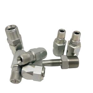 Conector de Manguera de Acero Inoxidable de Alta Presión GAB-MP, Accesorios de Una Pieza Reutilizables para Mangueras Hidráulicas - Product Image 1