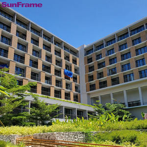 Mur rideau moderne en verre trempé thermiquement cassé pour le revêtement extérieur de façade de bâtiments commerciaux - Product Image 1