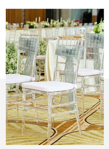 Kursi Makan Komersial Akrilik Transparan Plastik PC Modern untuk Pesta Pernikahan, Aula Perjamuan, dan Ruang Makan - Product Image 5