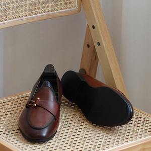 Chaussures décontractées polyvalentes pour hommes, style britannique, motif patchwork, style bureau, style italien, mocassins à lacets, légers et respirants - Product Image 2