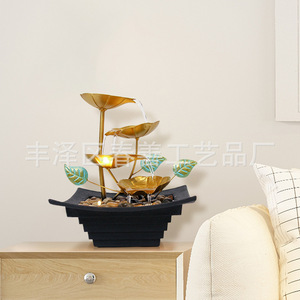 Fuente de agua creativa para interiores, de acero inoxidable, con luz LED, para decoración de oficina y hogar, envío directo. - Product Image 3