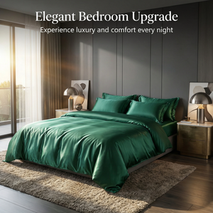 Ensemble <span class=keywords><strong>de</strong></span> literie en soie glacée - Ensemble <span class=keywords><strong>de</strong></span> quatre pièces comprenant une couette, une drap et une taie d'oreiller. Ensemble <span class=keywords><strong>de</strong></span> couvre-<span class=keywords><strong>lit</strong></span> uni pour le <span class=keywords><strong>lit</strong></span>. - Product Image 6