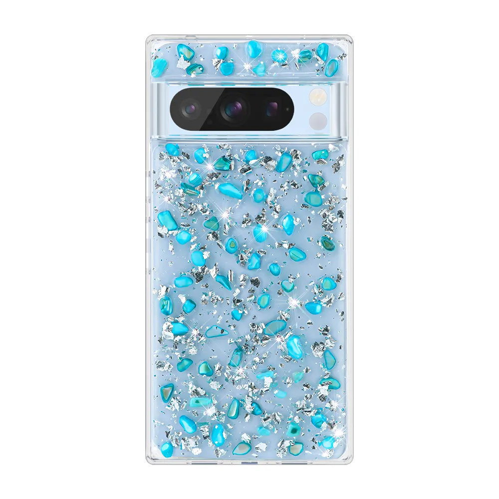 ईकुसु रेसिन एपॉक्सी स्टोन शॉकप्रूफ टीपू बम्पर फोन केस का पारदर्शी फैशन केस