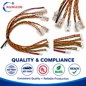Maßgefertigte RJ45-Kabelkonfektion UL1061-Draht Mehrpoliger Steckverbinder Verdrillter Kabelbaum für <span class=keywords><strong>Computer</strong></span>/Motorrad Elektronische Geräte - Product Image 4