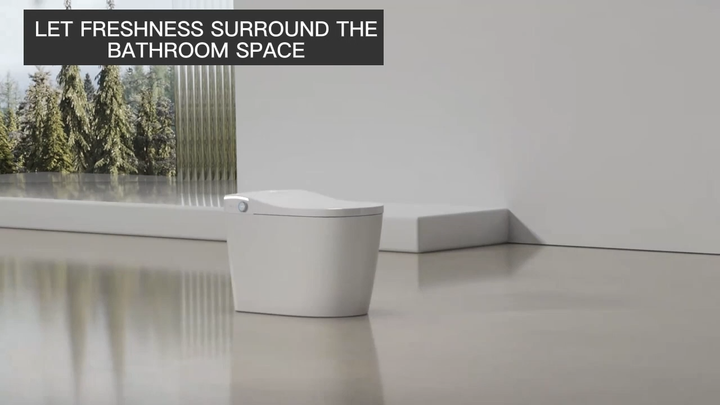 Auto Sensor Flush Open Electric Bathroom Japanese One Piece Intelligent ...
