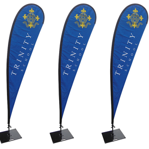 Teardrop battant bannière plage mât vente maintenant maison ouverte lavage de voiture swooper personnalisé imprimé drapeau de plumes avec <span class=keywords><strong>base</strong></span> de pointe - Product Image 2