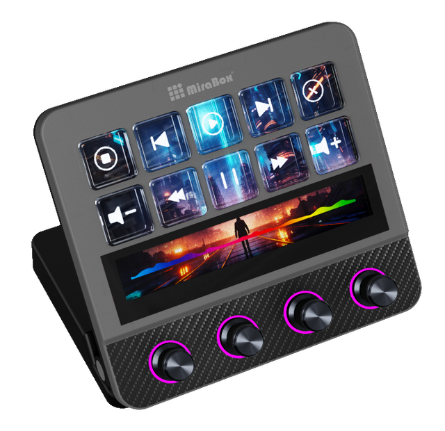 MiraBox N4Pro Stream Dock LCD Keyboard Programmable Desktop Control Console OEM Supported Factory Supply