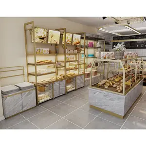 Modern Design Food Cabinet Shelves Commercial Service Equipment Bakery Shop Display Counter