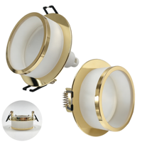 Cadre de downlight GU10 MR16 en aluminium pour module LED, support encastré pour spot, boîtier en plastique transparent givré IP44, design moderne