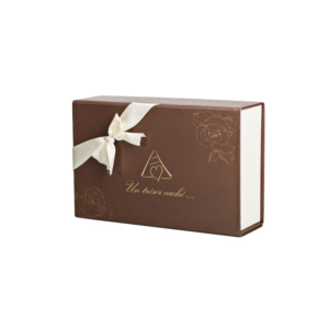 Custom Logo Recycled Wedding Favor Boxes with Ribbon - Product Image 1