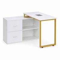 Table de manucure moderne avec tiroirs, étagères ouvertes, poste de travail pour technicien(ne) ongulaire, trou pour lampe, collecteur de poussière, bureau de manucure pour salon de beauté