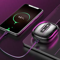 TSSD M56 Nouveaux écouteurs TWS double pour deux personnes, avec affichage LED, pour le gaming, Bluetooth 3.4 en 1, véritablement sans fil, avec batterie externe