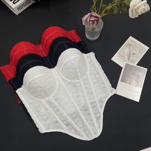 Sexy Women Lace <b>Corset</b> Bustier, Romantic Shapewear Top Wedding Bridal Inner Wear Party Night Club Lingerie - Product Image 6