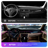 KYNCHO pour BMW Série 3 Coupé E92, kit d'éclairage ambiant LED 64 couleurs pour voiture, contrôle par application Bluetooth, éclairage intérieur automobile 12V