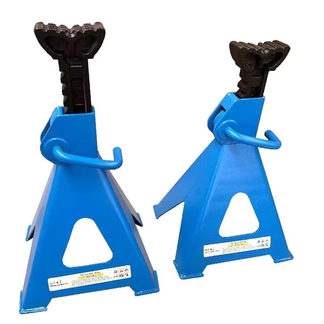 Heavy Duty 6 Ton Adjustable Jack Stands Pair Blue Steel Safety Lifting Support Stands for Car Truck Auto Repair Tire Changing