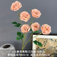 Roses artificielles parfumées faites à la main, 6 têtes, directement de l'usine, pour mariage, fête des mères, Noël, décoration de la maison