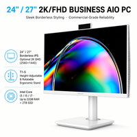 PC Tout-en-Un 24 27 Pouces FHD 1920x1080 Intel Core I3 I5 I7 DDR4 SSD Windows 11 Bluetooth WiFi pour la Maison et le Bureau Utilisation Quotidienne